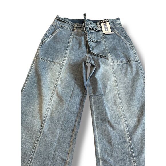 NWT Hudson Wide Leg Belted Wide-Leg Ankle Jeans Size 14 - Picture 9 of 10